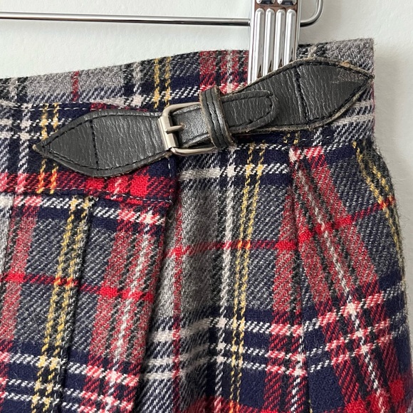 Vintage The Villager Plaid Pleated Wool Skirt Size 2 (12) Preppy Academia USA - Picture 4 of 7
